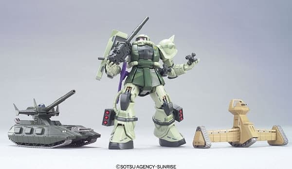 Kidou Senshi Gundam - HT-01B Magella Attack - MS-06J Zaku II Ground Type - HCM Pro - G-BOX - White Base Punitive Force set - 1/200