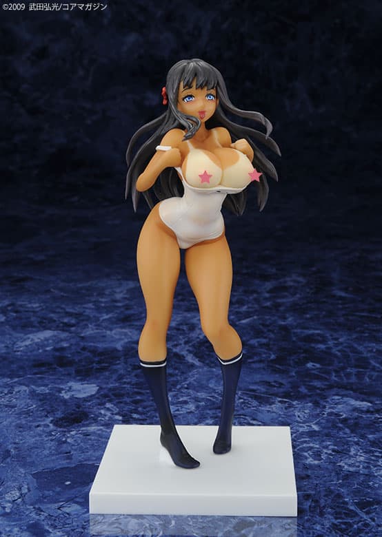 Tsundero - Cute Succubus: Yuna Tachibana White School Swimsuit ver. Sun Tanned 1/10 Complete Figure