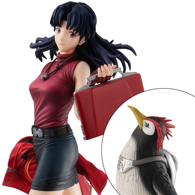 GALS Series Rebuild of Evangelion Misato Katsuragi & Penpen Complete Figure