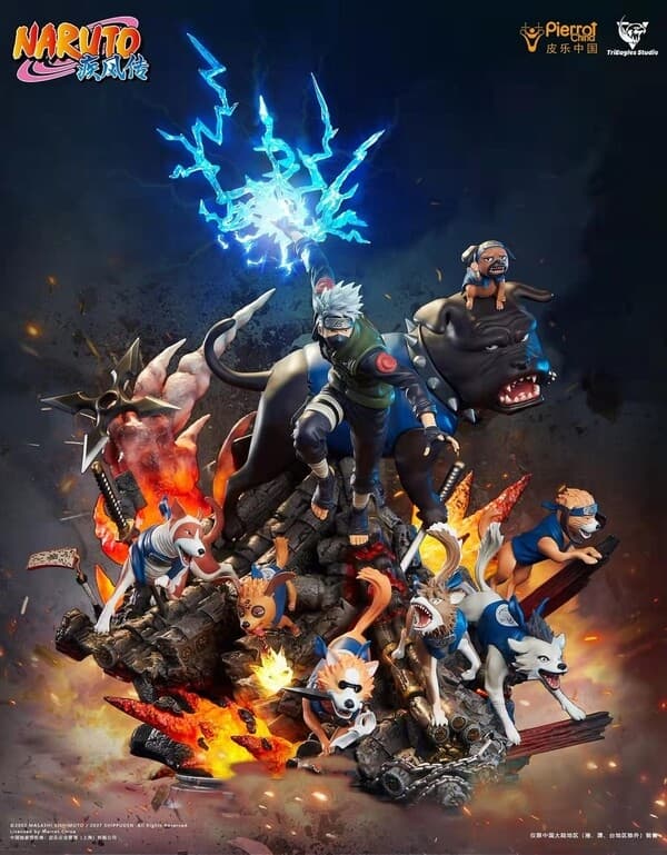 Naruto Shippuuden - Akino - Bisuke - Bull - Guruko - Hatake Kakashi - Pakkun - Shiba - Urushi - Uuhei - Titanium Alloy Series - 1/6
