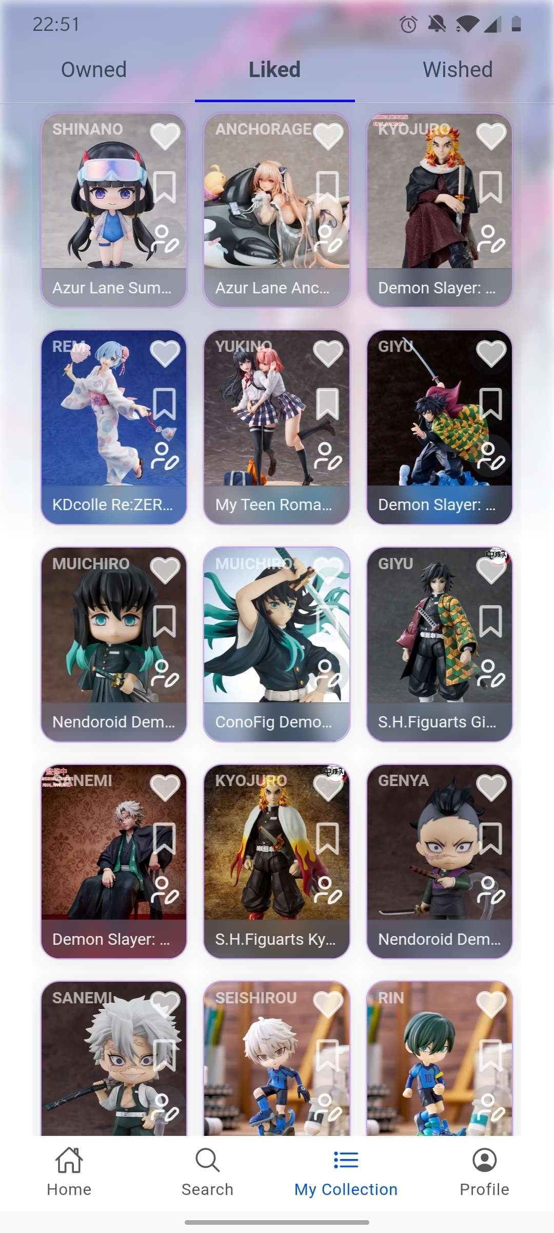 Your Figure Collection Screen